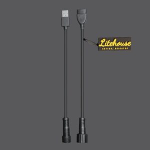 USB Adapter — Solar Festoon (5V, Black)