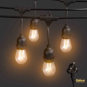 Plug-In Festoon Bulb String Lights